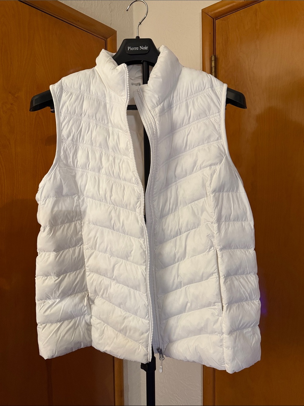 32 Degrees White Quilted Puffer Vest - Zip Front